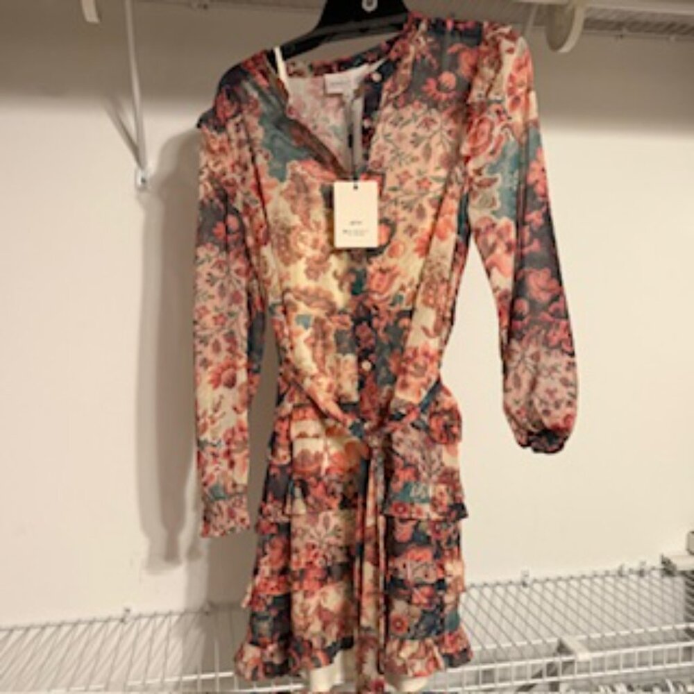 Adelyn Rae Pink Floral Dress Small